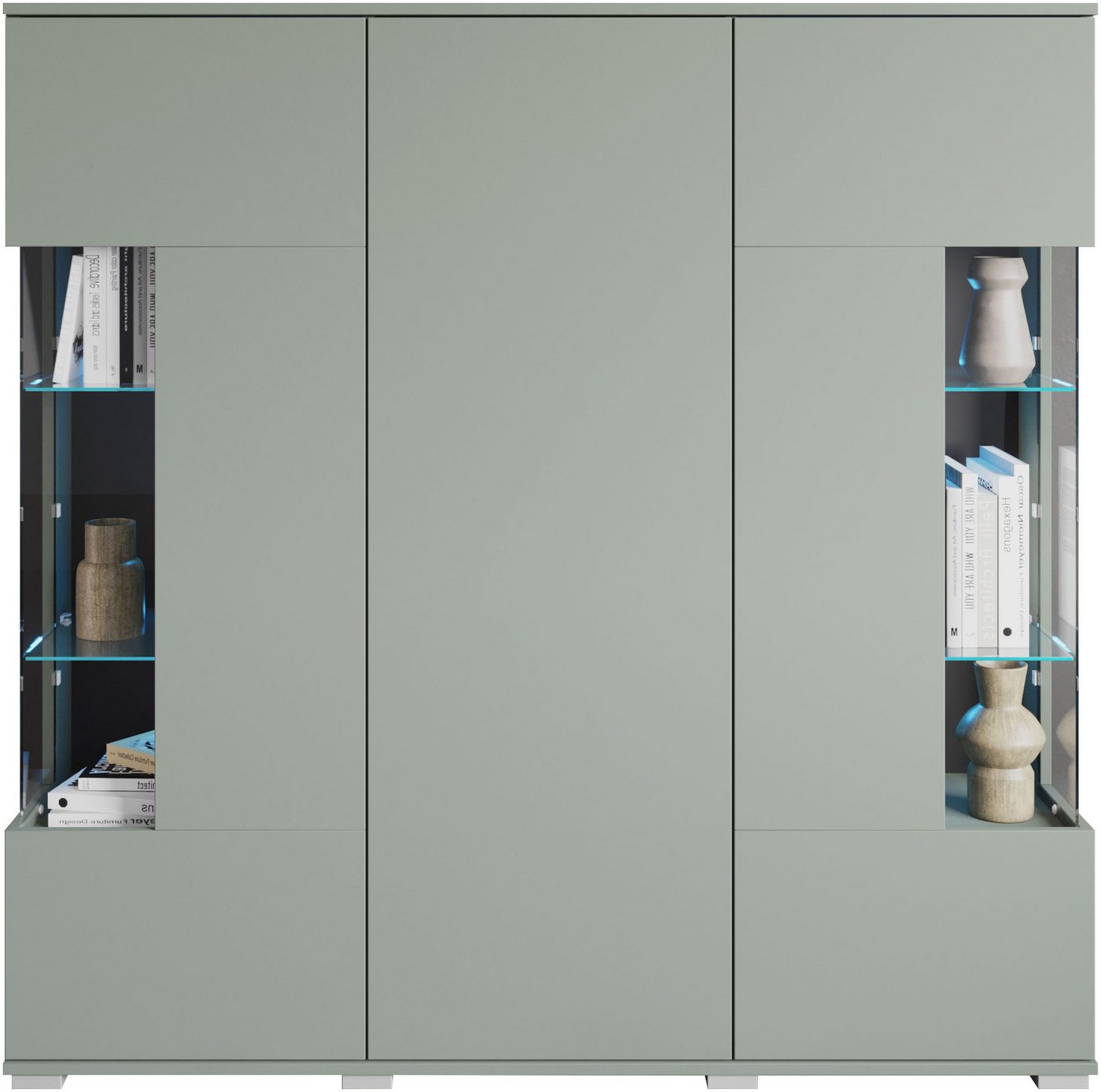 OTTO home Highboard Kenia (1 St), Modernes Highboard, mit Glastüren, Breite 135 cm – Bild 4 von 5