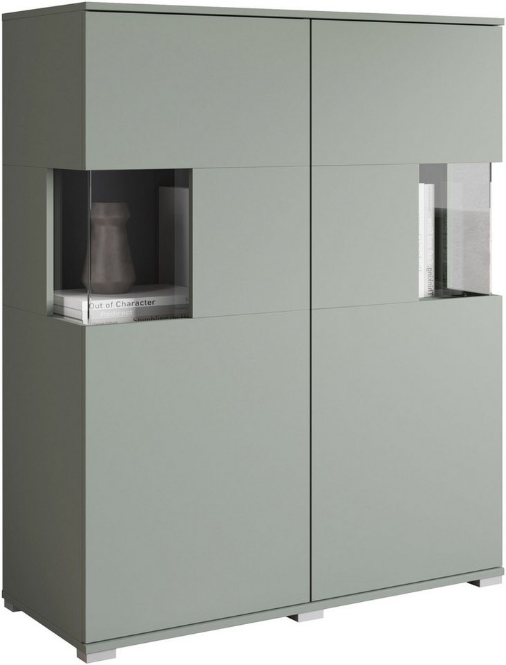 OTTO home Highboard Kenia (1 St), Modernes Highboard mit Glastüren, Breite 100 cm – Bild 2 von 5