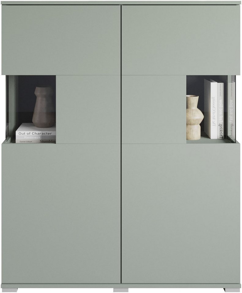 OTTO home Highboard Kenia (1 St), Modernes Highboard mit Glastüren, Breite 100 cm – Bild 4 von 5