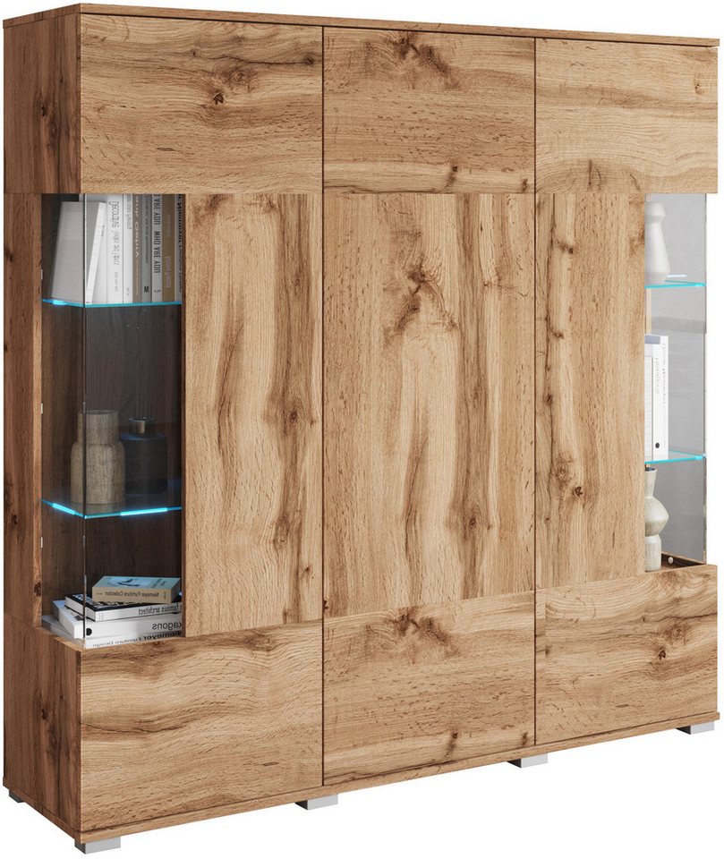 OTTO home Highboard Kenia (1 St), Modernes Highboard, mit Glastüren, Breite 135 cm – Bild 2 von 5