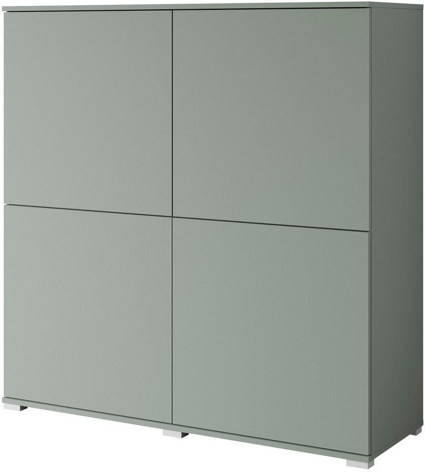 OTTO home Highboard Kenia, moderne grifflose Hochkommode mit 4 Türen, Breite 120 cm (1 St), Push-to-Open-Fronten, höhenverstellbaren Einlegeböden – Bild 2 von 5