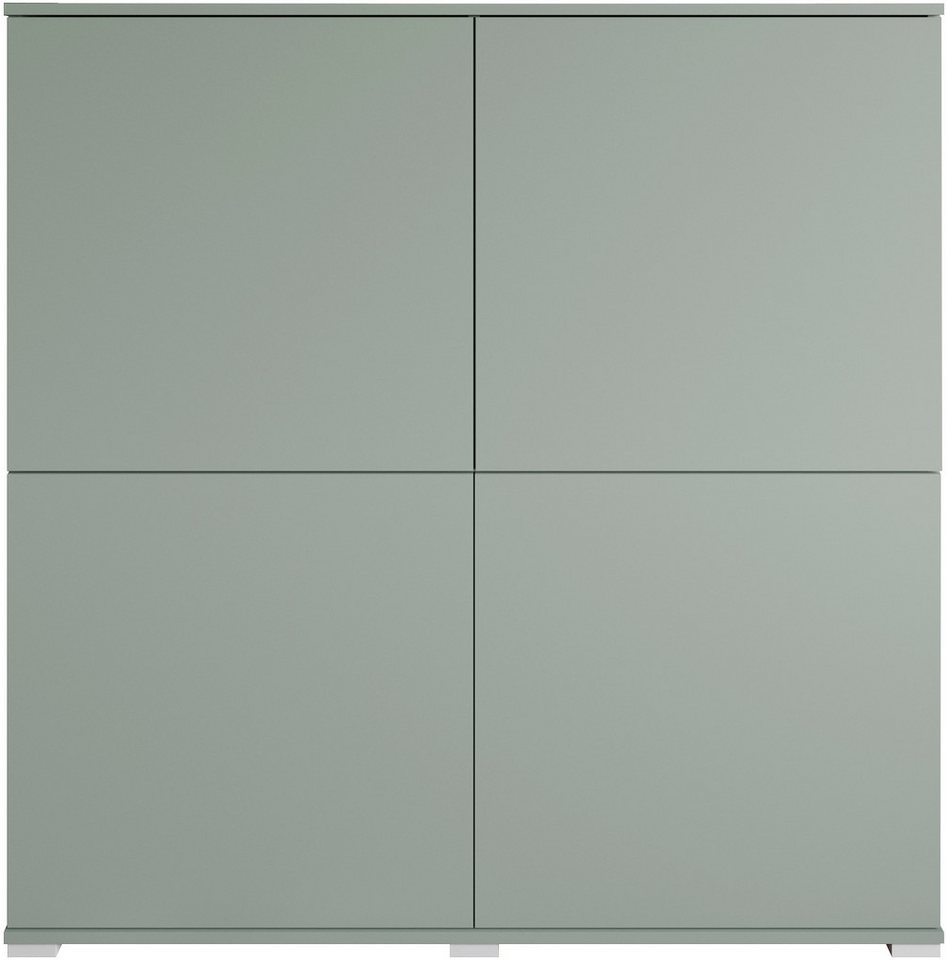 OTTO home Highboard Kenia, moderne grifflose Hochkommode mit 4 Türen, Breite 120 cm (1 St), Push-to-Open-Fronten, höhenverstellbaren Einlegeböden – Bild 4 von 5