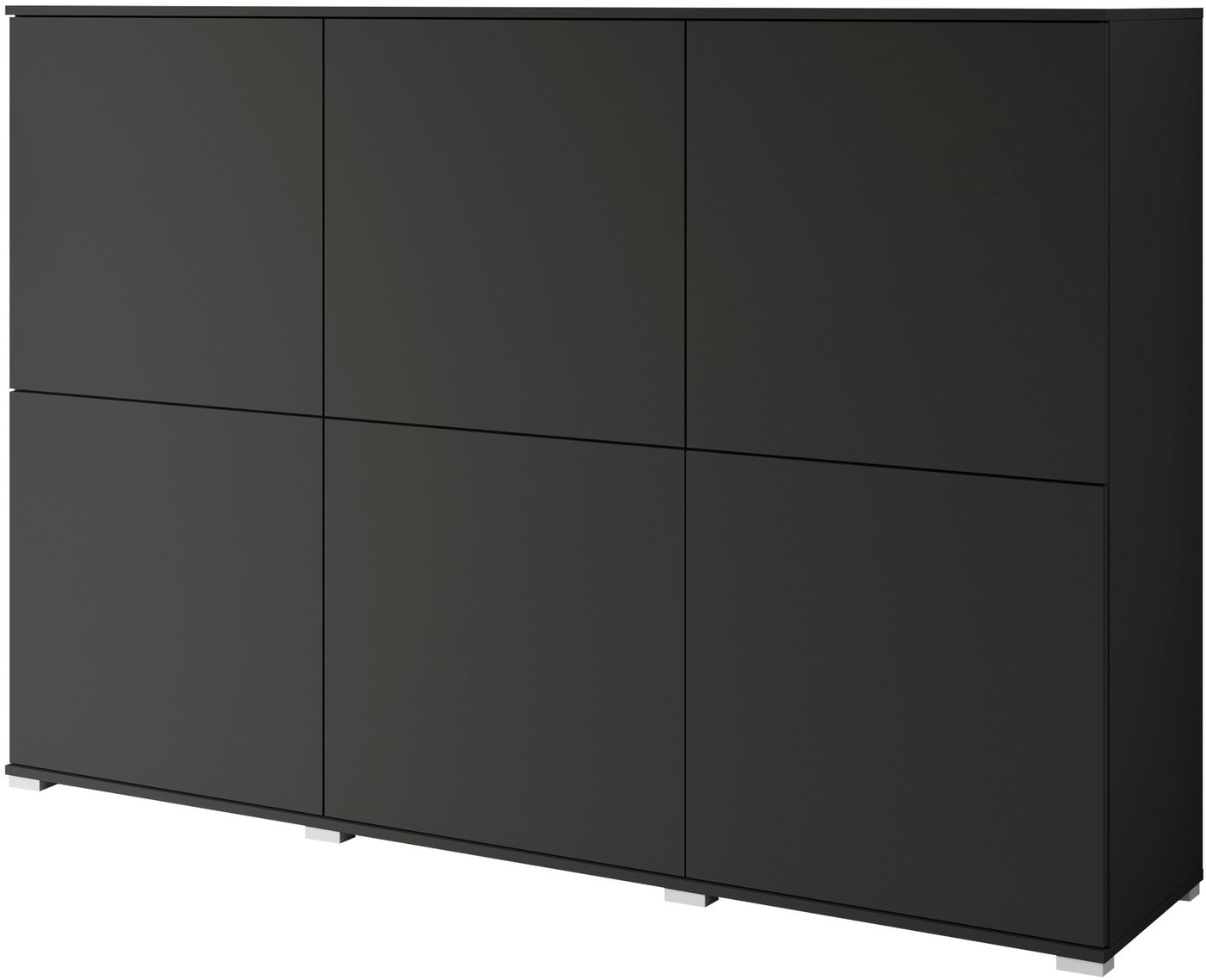 OTTO home Highboard Kenia, moderne grifflose Hochkommode mit 6 Türen, Breite 180 cm (1 St), Push-to-Open-Fronten, höhenverstellbaren Einlegeböden – Bild 2 von 5