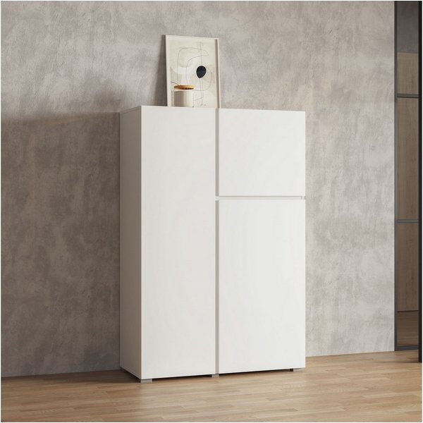 OTTO home Highboard Metric,Breite 92cm, moderne grifflose Hochkommode 3 Türen,Highboard, Hochschrank mit viel Stauraum, Einlegeböden verstellbar, Türkommode