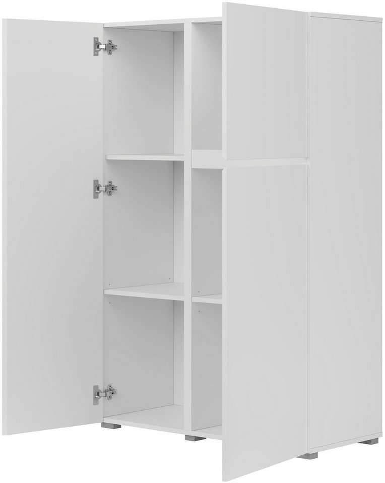 OTTO home Highboard Metric,Breite 92cm, moderne grifflose Hochkommode 3 Türen,Highboard, Hochschrank mit viel Stauraum, Einlegeböden verstellbar, Türkommode – Bild 3 von 5