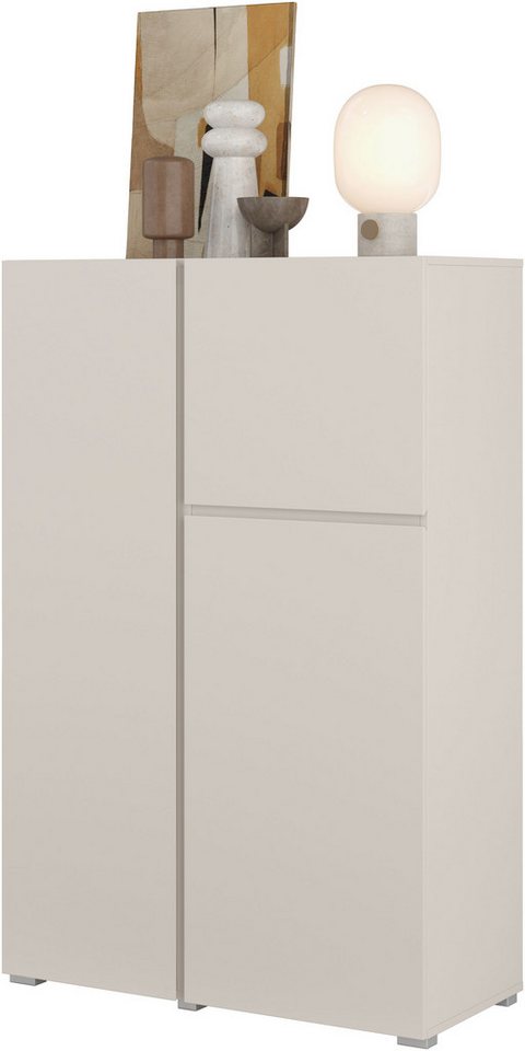 OTTO home Highboard Metric,Breite 92cm, moderne grifflose Hochkommode 3 Türen,Highboard, Hochschrank mit viel Stauraum, Einlegeböden verstellbar, Türkommode – Bild 4 von 5