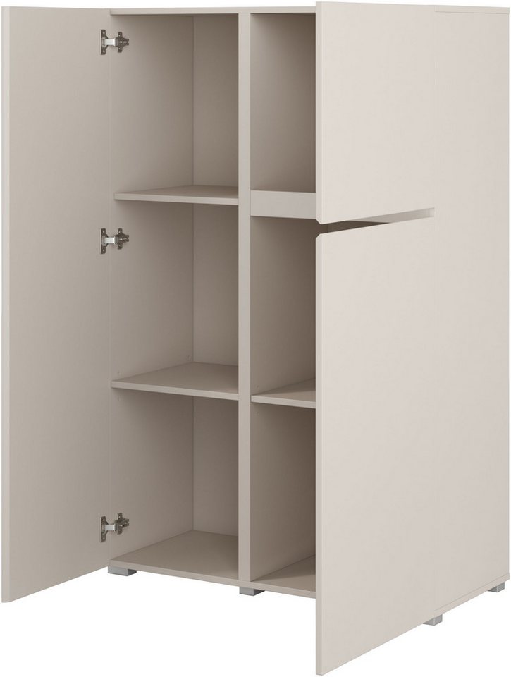 OTTO home Highboard Metric,Breite 92cm, moderne grifflose Hochkommode 3 Türen,Highboard, Hochschrank mit viel Stauraum, Einlegeböden verstellbar, Türkommode – Bild 5 von 5