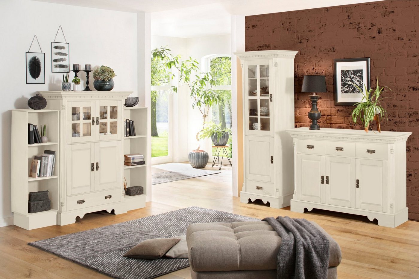OTTO home Highboard Milan, Vitrine, Breite 102 cm, Massivholz, FSC®-zertifiziert – Bild 4 von 5