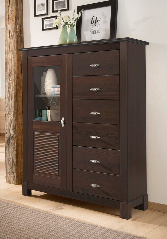 OTTO home Highboard Rauna, Vitrine, Breite 103 cm, FSC®-zertifiziertes Massivholz – Bild 4 von 5