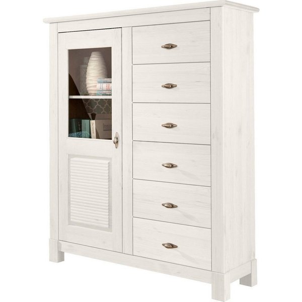 OTTO home Highboard Rauna, Vitrine, Breite 103 cm, FSC®-zertifiziertes Massivholz