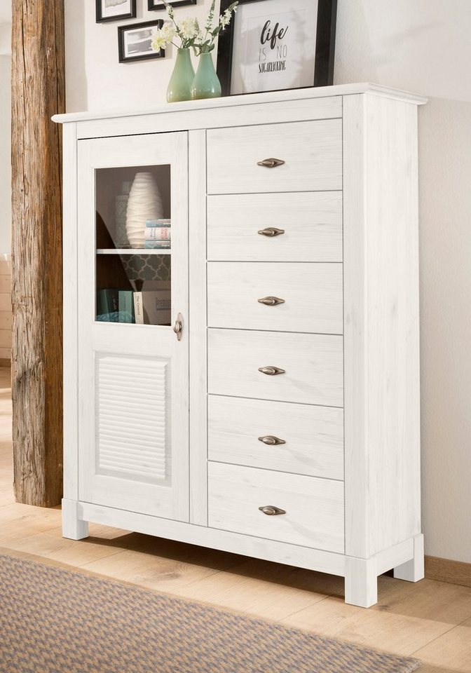 OTTO home Highboard Rauna, Vitrine, Breite 103 cm, FSC®-zertifiziertes Massivholz – Bild 2 von 5