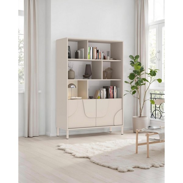 OTTO home Highboard Stone, 3D-Design, Stauraum dekorativ & praktisch, Füße wählbar