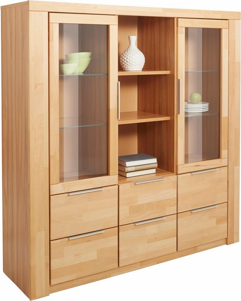 OTTO home Highboard Zara, 9 Fächer, 6 Schubkästen, B/T/H: 140/40/145, Metallgriffe – Bild 3 von 5
