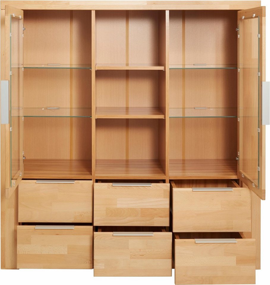 OTTO home Highboard Zara, 9 Fächer, 6 Schubkästen, B/T/H: 140/40/145, Metallgriffe – Bild 5 von 5