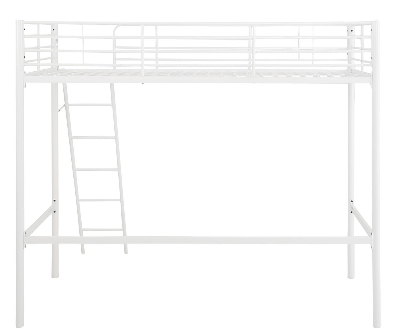 OTTO home Hochbett Hayo, Zeitloses Metallbett, in mehreren Farben (Gesamtmaße (B/T/H) ca. 208/159/186 cm) inkl. Lattenrost, Absturzsicherung und Leiter aus Meta – Bild 4 von 5