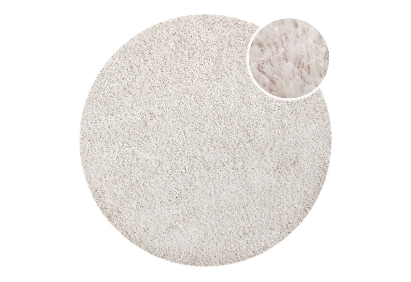 OTTO home Hochflor-Teppich Josetta, auch als Läufer erhältlich, rund, Höhe: 50 mm, Langflor, Shaggy, dichter weicher Hochflor, uni farben, Wohnzimmer – Bild 2 von 5
