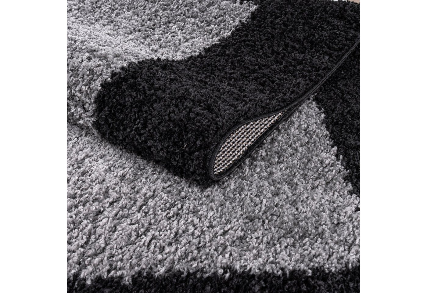 OTTO home Hochflor-Teppich Liams, rechteckig, Höhe: 30 mm, mit Bordüre, besonders weich und kuschelig, Wohnzimmer, Schlafzimmer – Bild 5 von 5