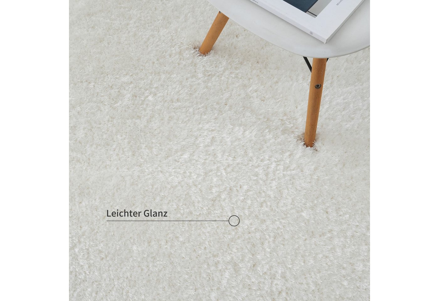 OTTO home Hochflor-Teppich Micro exclusiv Teppich, sehr hoher Flor, weich durch Mikrofaser, rechteckig, Höhe: 78 mm, sehr weich, flauschig, uni, Wohnzimmer, Sch – Bild 5 von 5