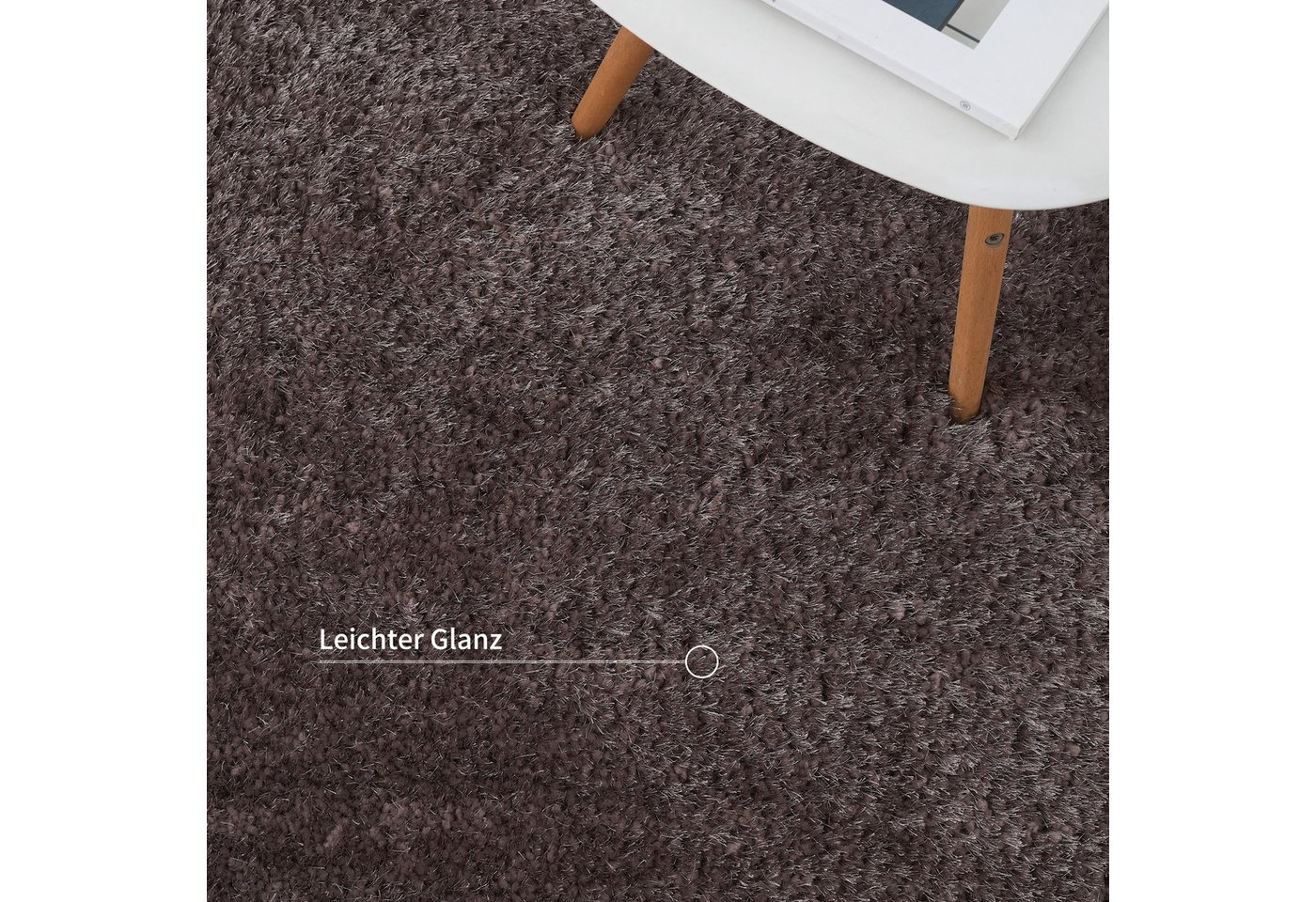 OTTO home Hochflor-Teppich Micro exclusiv Teppich, sehr hoher Flor, weich durch Mikrofaser, rechteckig, Höhe: 78 mm, sehr weich, flauschig, uni, Wohnzimmer, Sch – Bild 5 von 5