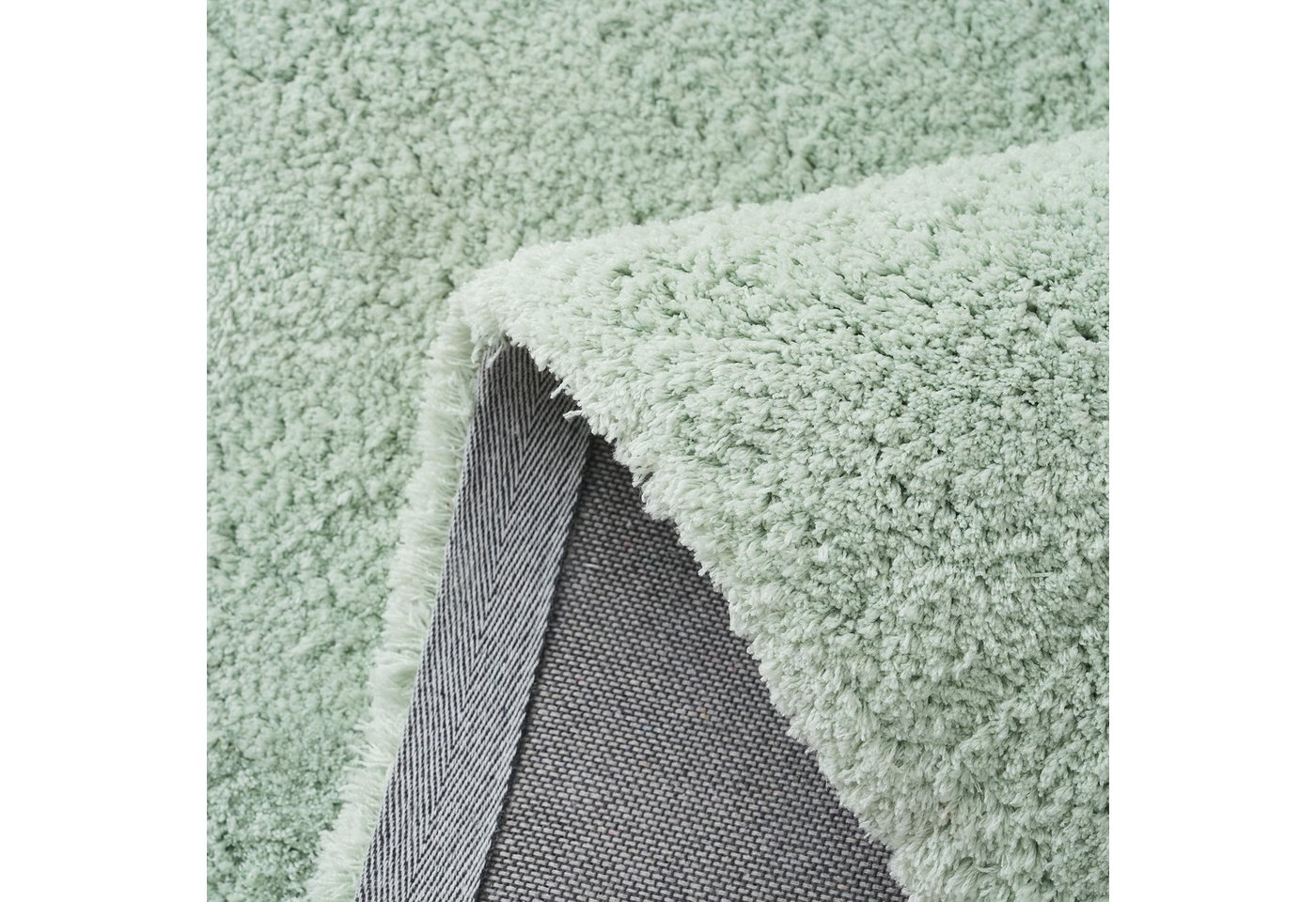 OTTO home Hochflor-Teppich Microfaser Teppich Magong, besonders weich, sehr feiner Flor, rechteckig, Höhe: 25 mm, uni, Wohnzimmer, Schlafzimmer, Kinderzimmer, a – Bild 5 von 5