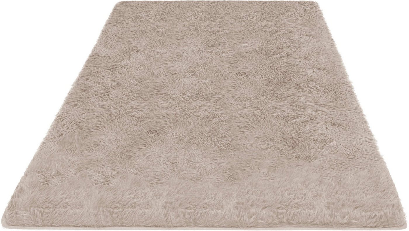 OTTO home Hochflor-Teppich Silky, besonders weich und kuschelig, sehr dichte Qualität, rechteckig, Höhe: 33 mm, rutschhemmend beschichtet, waschbar, uni, Wohnzi – Bild 3 von 5