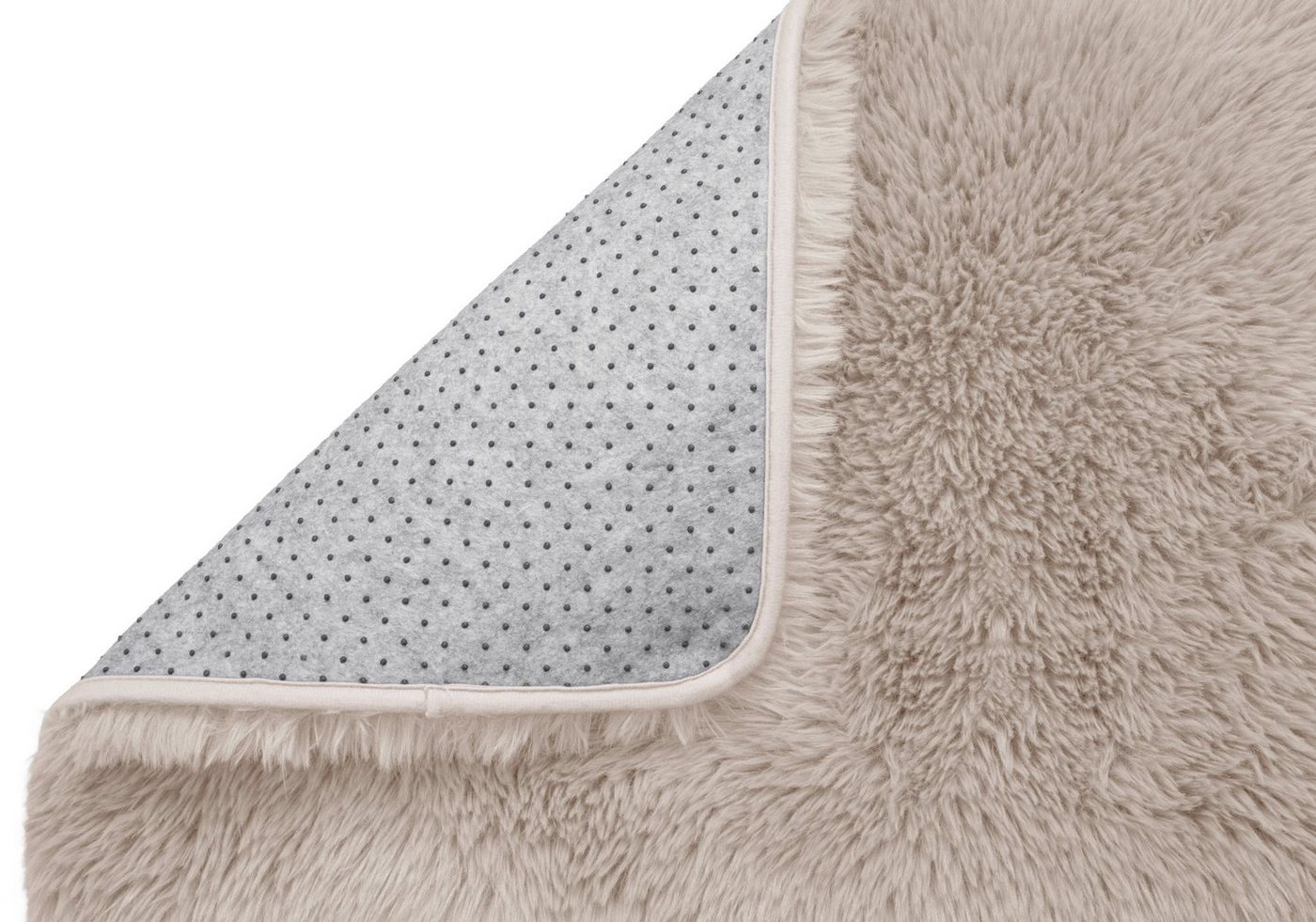 OTTO home Hochflor-Teppich Silky, besonders weich und kuschelig, sehr dichte Qualität, rechteckig, Höhe: 33 mm, rutschhemmend beschichtet, waschbar, uni, Wohnzi – Bild 5 von 5