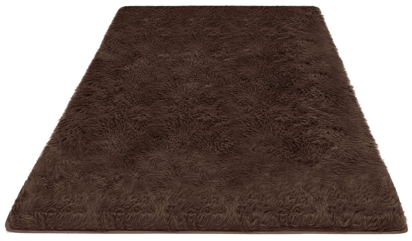 OTTO home Hochflor-Teppich Silky, besonders weich und kuschelig, sehr dichte Qualität, rechteckig, Höhe: 33 mm, rutschhemmend beschichtet, waschbar, uni, Wohnzi – Bild 3 von 5