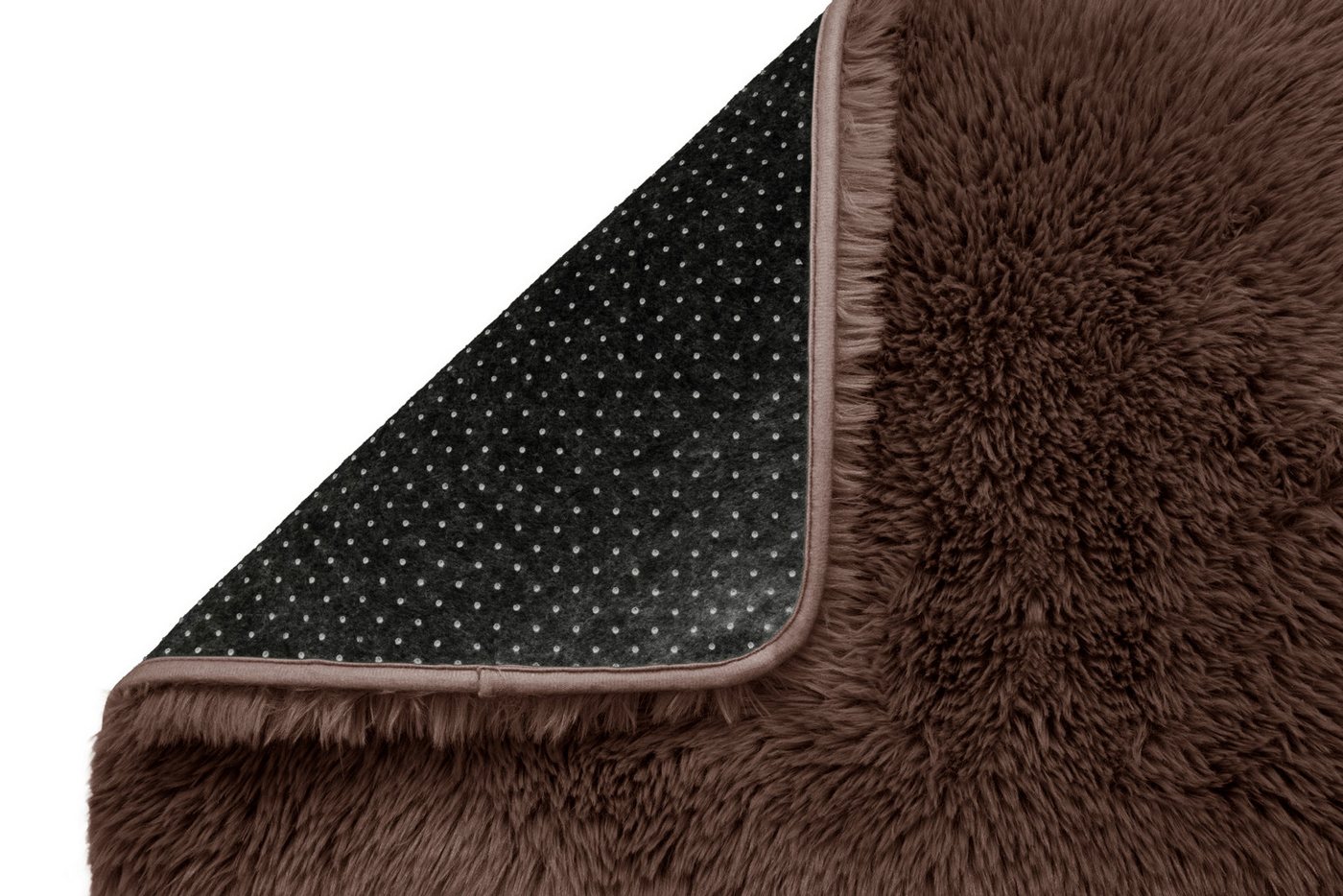 OTTO home Hochflor-Teppich Silky, besonders weich und kuschelig, sehr dichte Qualität, rechteckig, Höhe: 33 mm, rutschhemmend beschichtet, waschbar, uni, Wohnzi – Bild 5 von 5