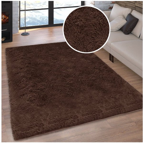 OTTO home Hochflor-Teppich Silky, besonders weich und kuschelig, sehr dichte Qualität, rechteckig, Höhe: 33 mm, rutschhemmend beschichtet, waschbar, uni, Wohnzi