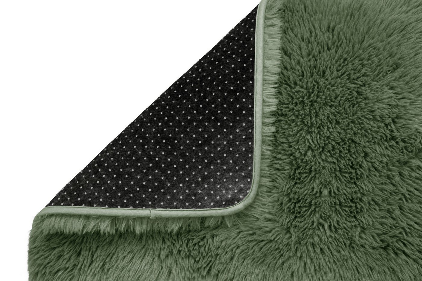 OTTO home Hochflor-Teppich Silky, besonders weich und kuschelig, sehr dichte Qualität, rechteckig, Höhe: 33 mm, rutschhemmend beschichtet, waschbar, uni, Wohnzi – Bild 5 von 5
