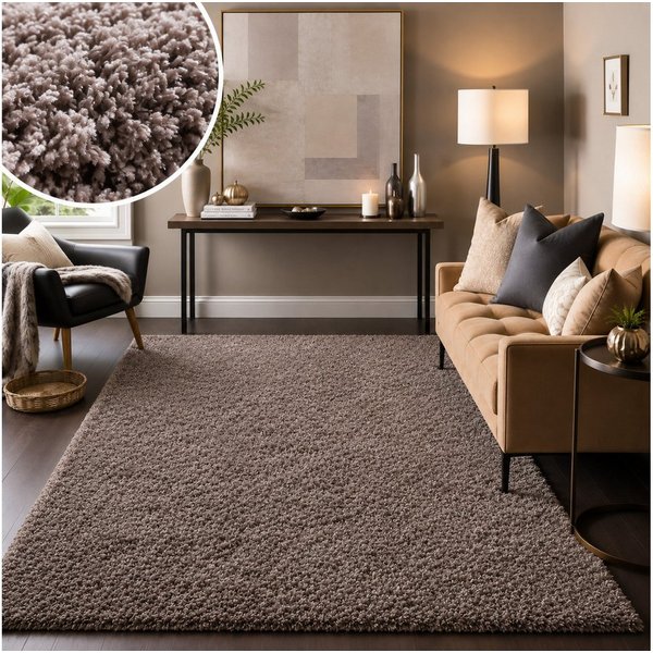 OTTO home Hochflor-Teppich Viva Shaggy, in Standard- und Premium-Qualität, 30 mm oder 45 mm Höhe, rechteckig, Uni Farben, einfarbig, weich, kuschelig, Läufer, K