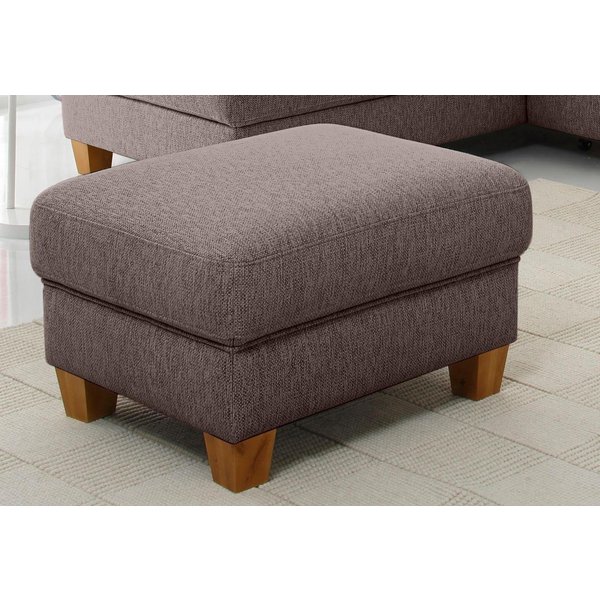 OTTO home Hocker Borkum, B: 75cm, Federkern-Polsterung, vielseitig nutzbar, Fußablage & Sitzgelegenheit, frei im Raum stellbar, Massivholzfüße