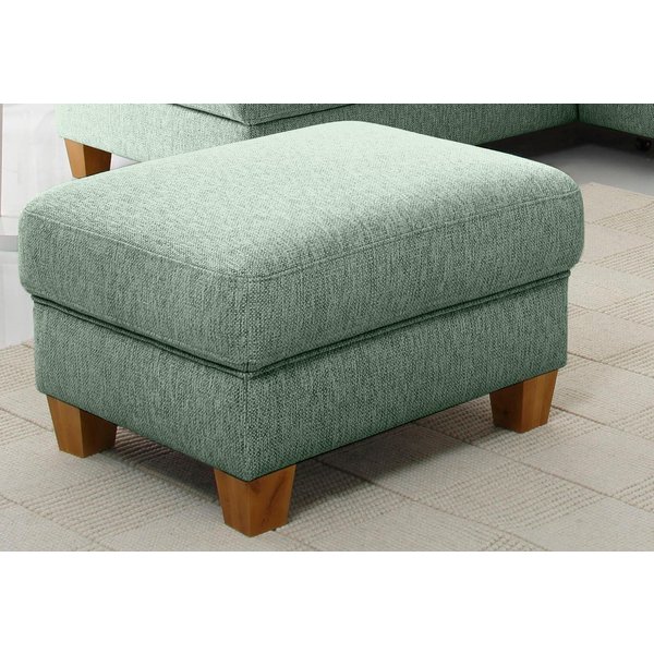 OTTO home Hocker Borkum, B: 75cm, Federkern-Polsterung, vielseitig nutzbar, Fußablage & Sitzgelegenheit, frei im Raum stellbar, Massivholzfüße