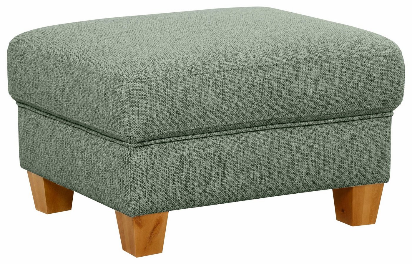 OTTO home Hocker Borkum, B: 75cm, Federkern-Polsterung, vielseitig nutzbar, Fußablage & Sitzgelegenheit, frei im Raum stellbar, Massivholzfüße – Bild 2 von 5