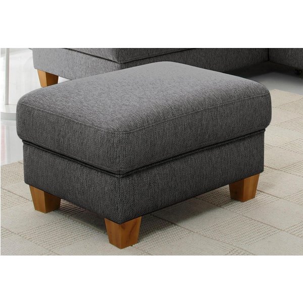 OTTO home Hocker Borkum, B: 75cm, Federkern-Polsterung, vielseitig nutzbar, Fußablage & Sitzgelegenheit, frei im Raum stellbar, Massivholzfüße