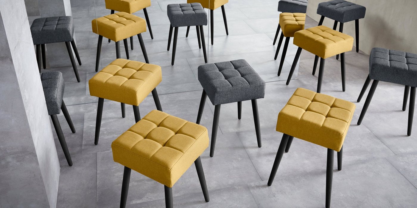 OTTO home Hocker Louise (1 St), quadratische Sitzfläche in 32 cm – Bild 4 von 5