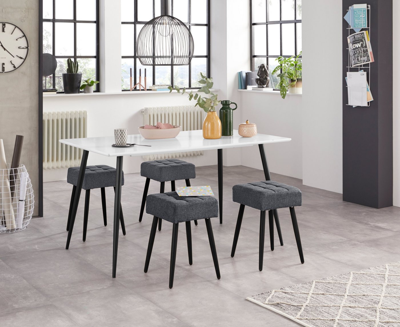 OTTO home Hocker Louise (1 St), quadratische Sitzfläche in 32 cm – Bild 5 von 5
