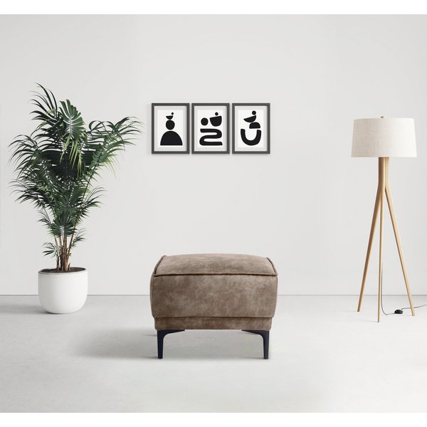 OTTO home Hocker Oland Luxus-Microfaser Polsterhocker