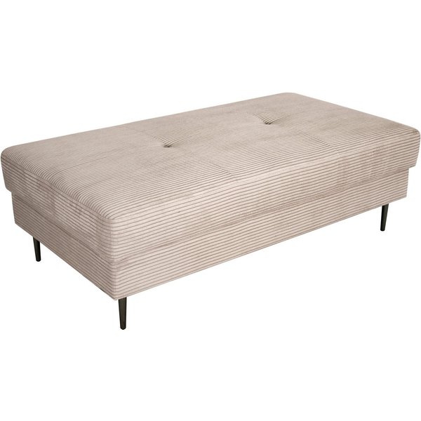 OTTO home Hocker Summer B: 142cm, in Cord & Struktur erhältlich, schwarze Metallfüße