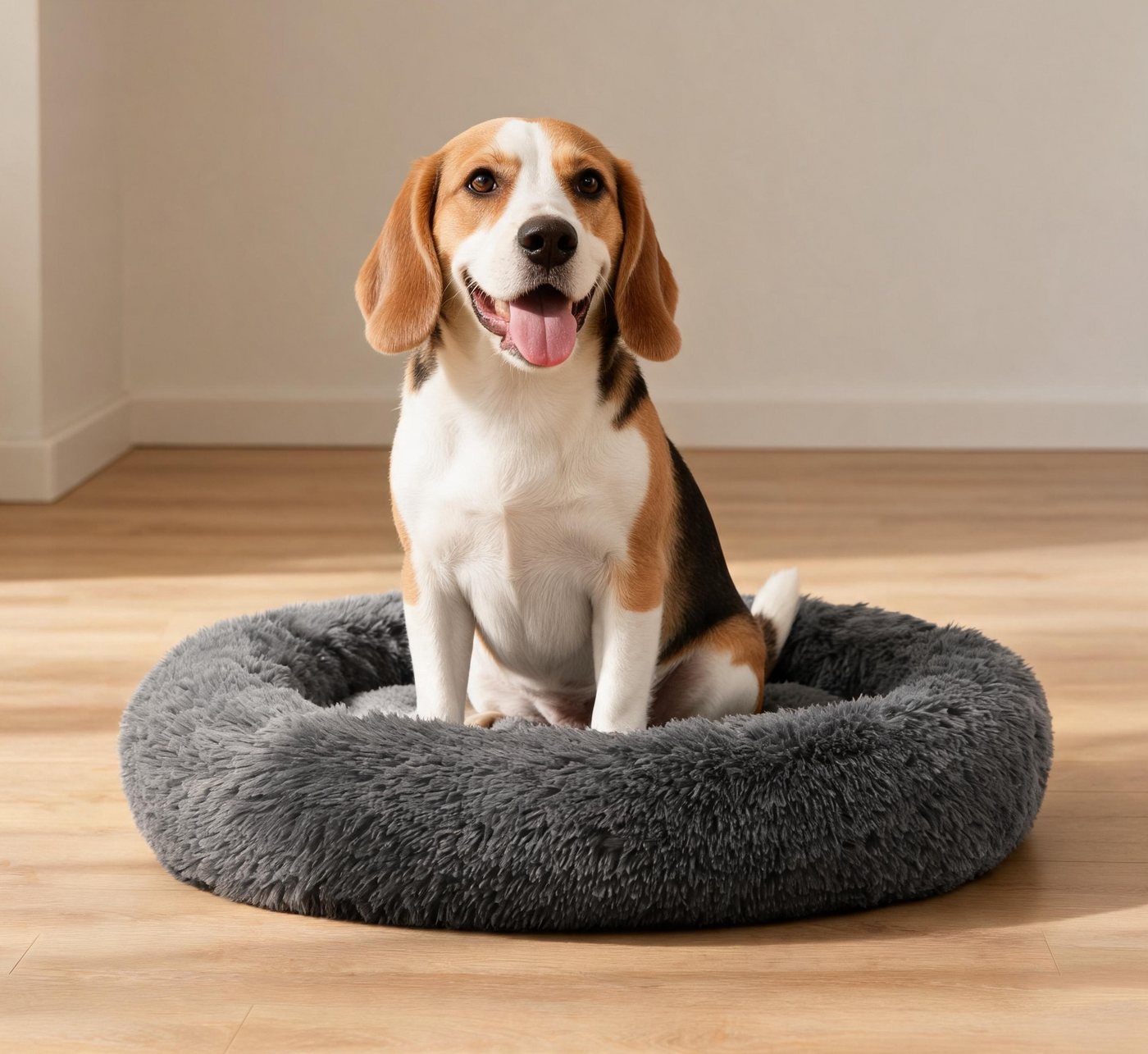 OTTO home Hundebett Cloudy, Kuscheliges Plüschbett mit weichem Rundrand – Bild 3 von 5