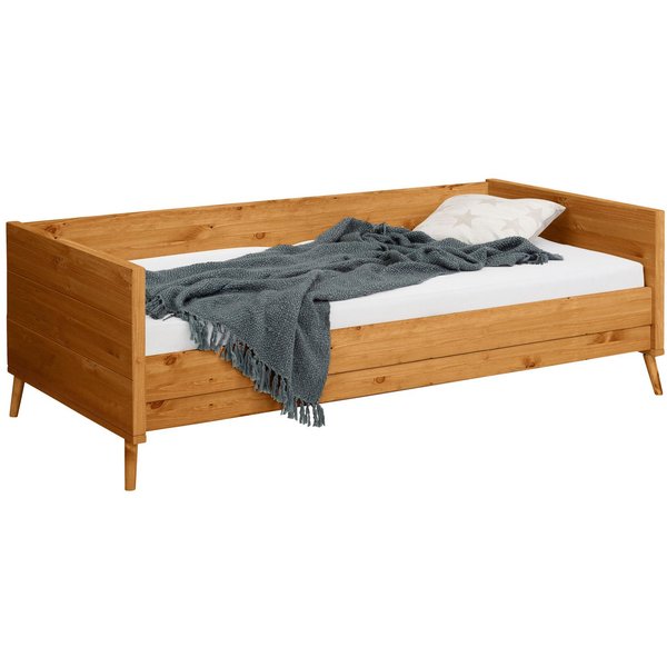 OTTO home Jugendbett Ellen, aus massivem Kiefernholz, in 2 verschiedenen Farben, mit Holzfüßen