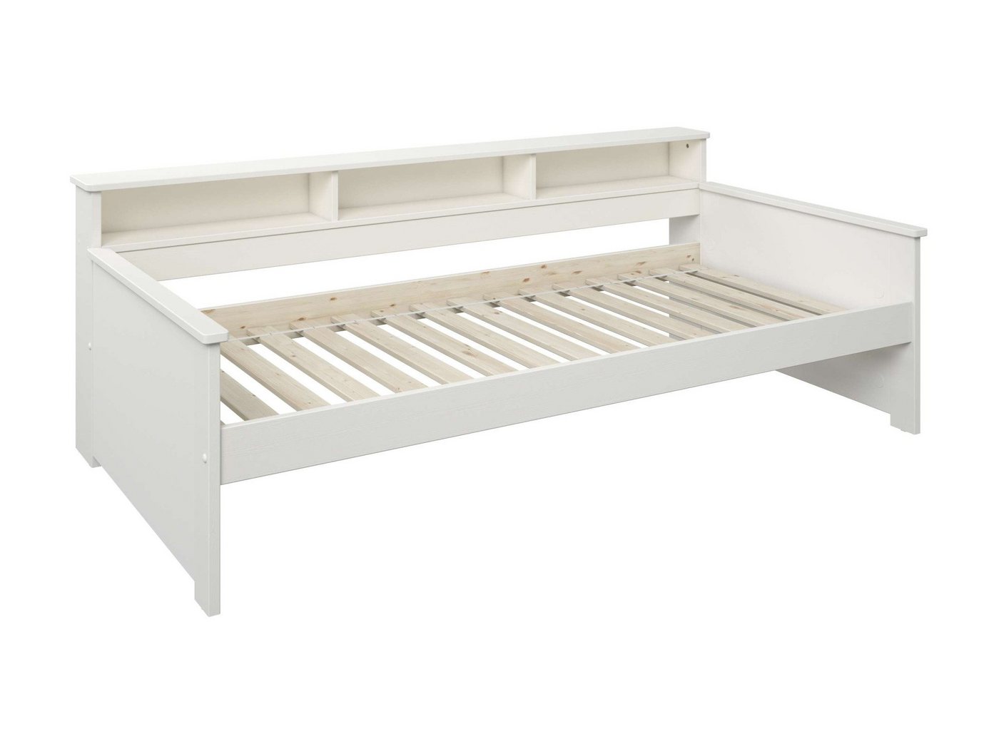 OTTO home Jugendbett KERO, Daybed, Stauraumbett, platzsparend, Stauraum, 90x200cm, zertifiziertes Massivholz, mit Ablagefächern, Schublade optional – Bild 5 von 5