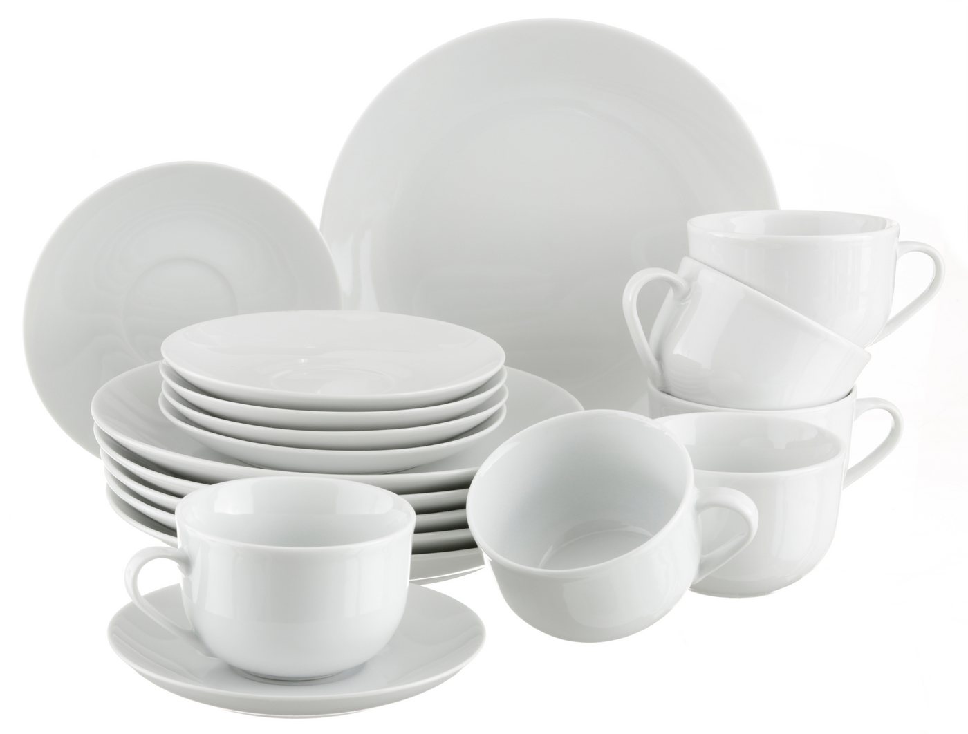 OTTO home Kaffeeservice Geschirr-Set, Service ALFF aus Porzellan, 18 Teile für 6 Personen (18-tlg), 6 Personen, Porzellan, Geschirr-Set, harmonische, trendige C – Bild 3 von 3