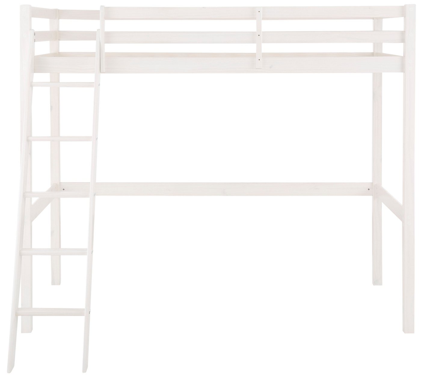 OTTO home Kinderbett Alpi, Leiter links oder rechts montierbar, Hochbett, Kiefernholz, Inklusive Leiter und Lattenrost, Liegefläche 90x200 cm – Bild 4 von 5
