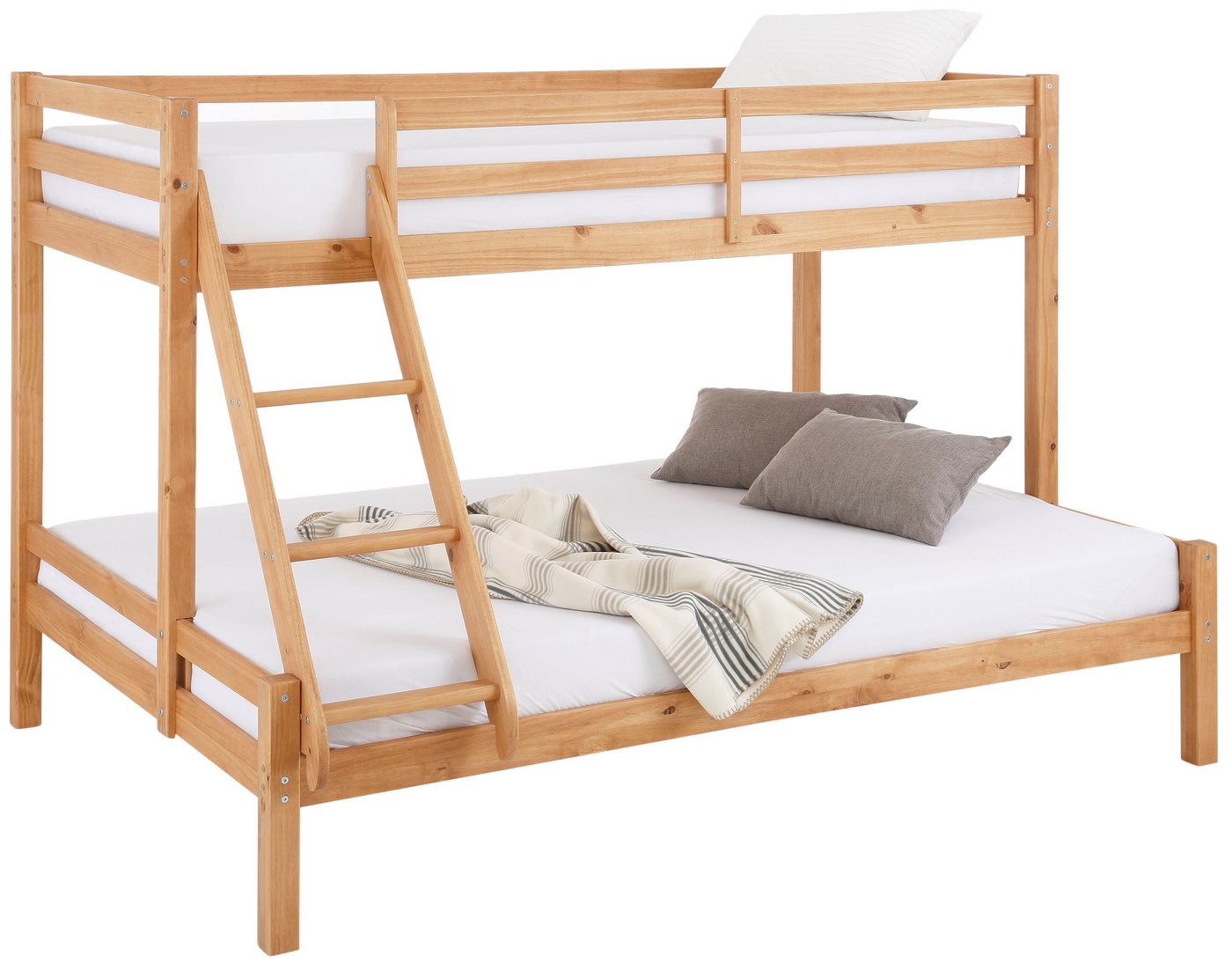 OTTO home Kinderbett Alpi, Stockbett, Etagenbett, untere Liegefläche 140cm breit (Höhe ca. 142cm), mit 2 Schlafgelegenheiten, inklusive Lattenrost und Leiter – Bild 2 von 5