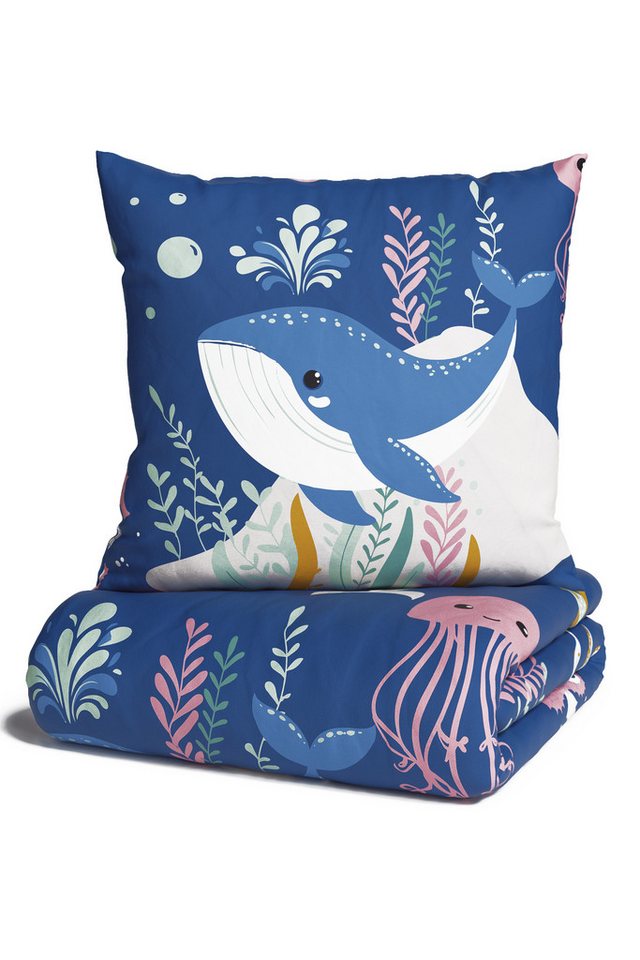 OTTO home Kinderbettwäsche CUDDLEE, Renforcé, 2 teilig, in vielen Designs: Dino,Einhorn,Weltraum,Baustelle,Herz,Trecker,Safari – Bild 5 von 5