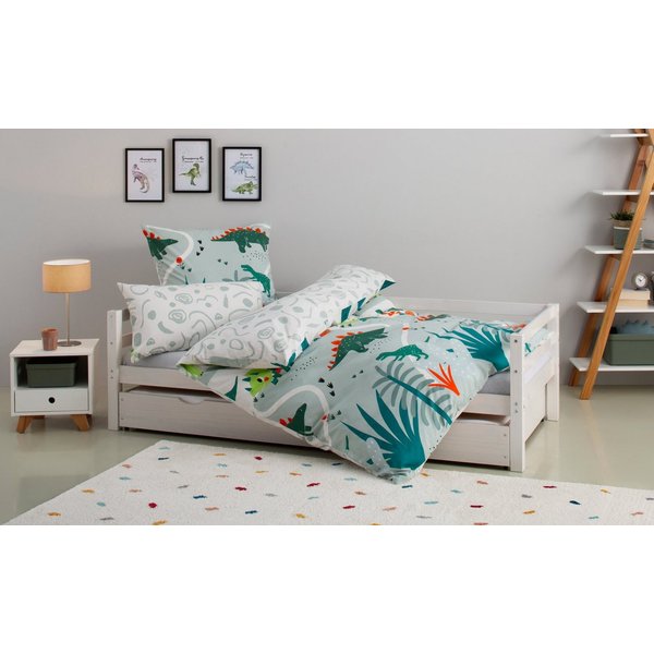 OTTO home Kinderbettwäsche CUDDLEE, Renforcé, 2 teilig, in vielen Designs: Dino,Einhorn,Weltraum,Baustelle,Herz,Trecker,Safari