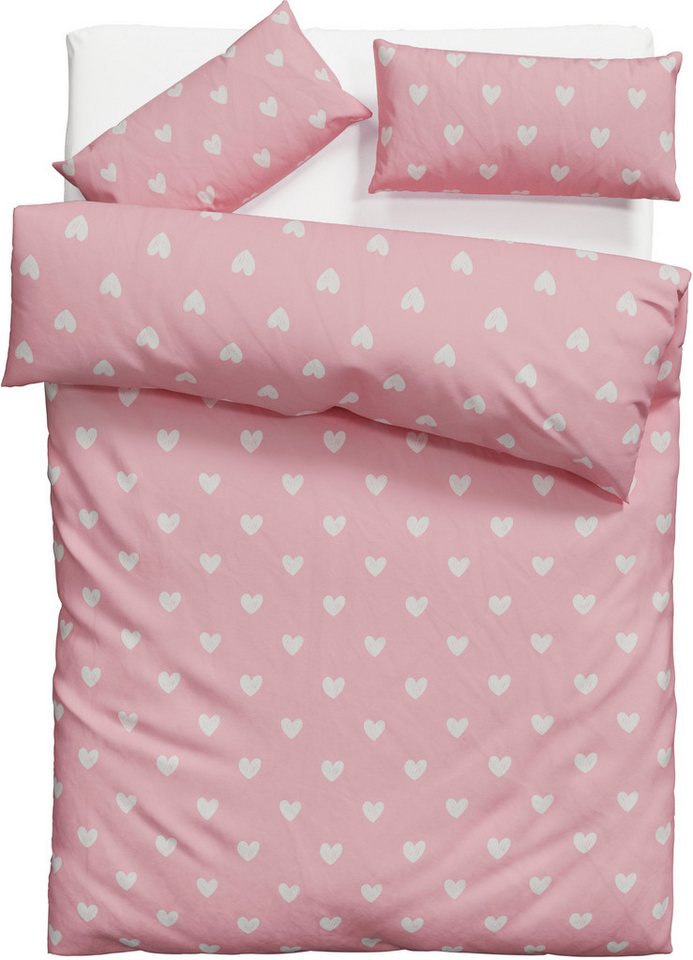 OTTO home Kinderbettwäsche CUDDLEE, Renforcé, 2 teilig, in vielen Designs: Dino,Einhorn,Weltraum,Baustelle,Herz,Trecker,Safari – Bild 2 von 5