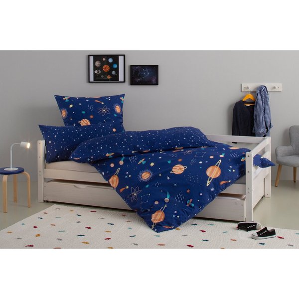 OTTO home Kinderbettwäsche CUDDLEE, Biber, 2 teilig, in vielen Designs: Dino,Einhorn,Weltraum,Baustelle,Herz,Trecker,Safari