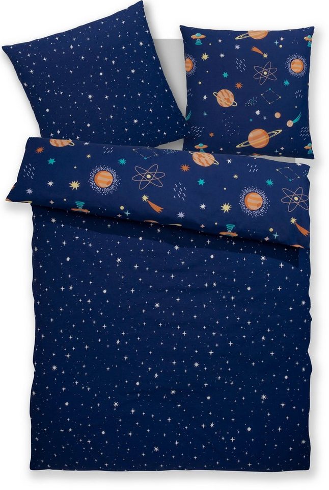 OTTO home Kinderbettwäsche CUDDLEE, Renforcé, 2 teilig, in vielen Designs: Dino,Einhorn,Weltraum,Baustelle,Herz,Trecker,Safari – Bild 5 von 5